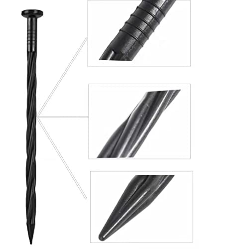 100PCS Spiral Landscape Anchoring Spikes, 8 Inch Landscape Spikes, Nylon Landscape Anchoring Spike for Garden Lawn Yard, Paver,Weed Barrier, Artificial Turf (8in - 100 Count) - color: 8in-100 count