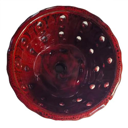 Ceramic Orchid Pot with Drainage Hole 6'' Orchid Planter (Red) - color: Red