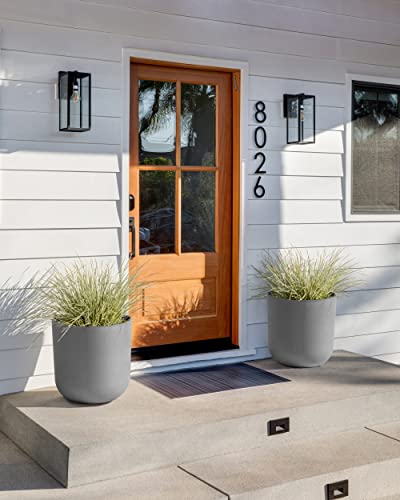Veradek Mason Series Lima Planter - Large Round Outdoor Planter - color: Gray, size: 20 inches