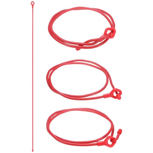 M METERXITY 4-Pack Adjustable Plant Ties, 32inch/81.28cm Silicone Flexible Multi-Function Sturdy Garden Twist Tie for Plant Support/Tree/Shrub/Vine, Reusable Support Twine [Red] - color: Red, size: 32inch/81.28cm