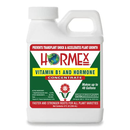 Hormex Liquid Rooting Hormone Concentrate & Root Stimulator with B1, 8 oz