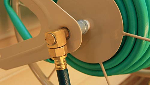 Liberty Garden Products 703-2 Multi-Purpose Steel Garden Wall/Floor Mount Hose Reel, Tan Poly, 5/8-Inch - style: Wall/Floor Mount Hose Reel - Tan