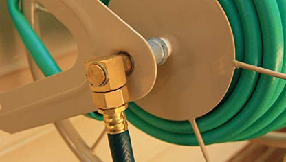 Liberty Garden Products 703-2 Multi-Purpose Steel Garden Wall/Floor Mount Hose Reel, Tan Poly, 5/8-Inch - style: Wall/Floor Mount Hose Reel - Tan