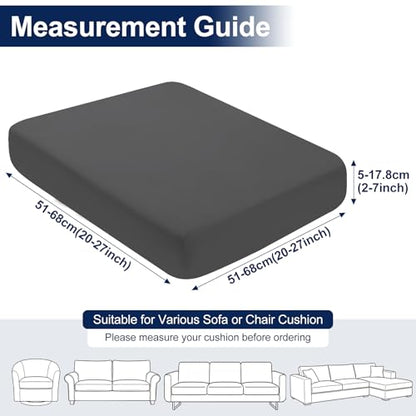 Smiry Waterproof Patio Cushion Covers, Stretch Outdoor Furniture Covers - color: Dark Grey, size: 4PCS