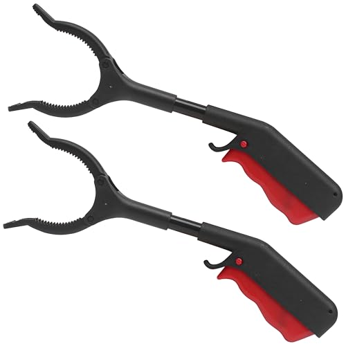 2pcs Short Grabber Reacher Tool, Mini Grabber Tool, 12 Inch Litter Picker Stick, Heavy Duty Small Extension Helping Hands Arm, Nabber Tongs for Elderly Seniors Adult Childrens Reaching Trash Objects