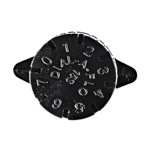 Raindrip 157050B Adjustable Flow Bubbler, Non-Pressure Compensating Emitter, Full-Circle Pattern, 8 Stream Spray, with 1/4-Inch Barbed Inlet, 50-Pack, Black
