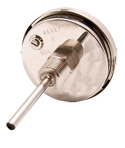 Industrial Bimetal Thermometer, 3" Face x 2-1/2" Stem, 50-500°F, S.S. Case - size: [2-1/2" Stem, 50-500°F]