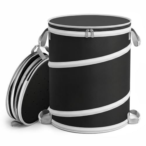 23 Gallon Collapsible Trash Can with Hard Bottom - size: 23 gallons