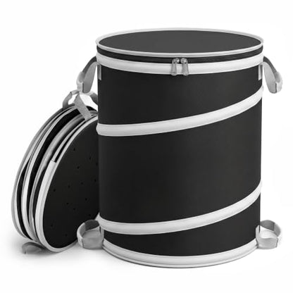 23 Gallon Collapsible Trash Can with Hard Bottom - size: 23 gallons