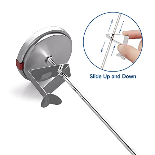 Candy Thermometer and Deep Fry Thermometer with 2 Inch Large Dial, 9 Inch Stainless Steel Probe – Temperature Guide for Candy Making, Frying, Confectionery, Dessert, Chocolate, Jam, and BBQ - size: Candy Thermometer-9 Inch