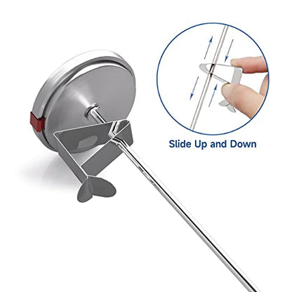 Candy Thermometer and Deep Fry Thermometer with 2 Inch Large Dial, 9 Inch Stainless Steel Probe – Temperature Guide for Candy Making, Frying, Confectionery, Dessert, Chocolate, Jam, and BBQ - size: Candy Thermometer-9 Inch
