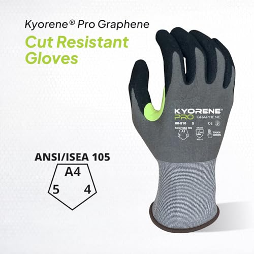 Armor Guys 00-810 Kyorene Pro Graphene Gloves – ANSI A1, Medium, 12 Pairs - size: Medium (Pack of 12)