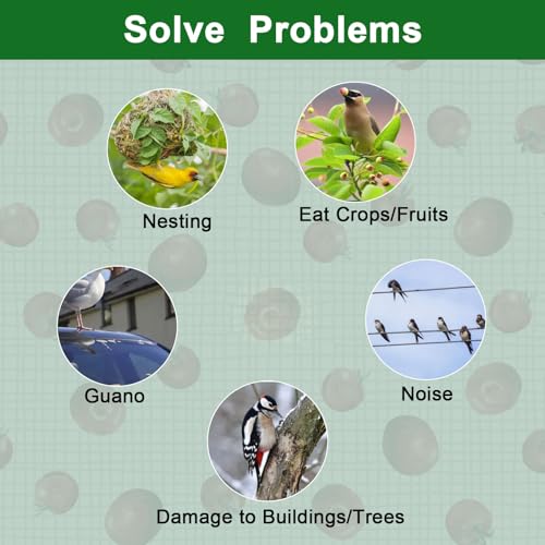 Woodpecker Deterrent for House, Wind Driven Rotation Reflective Scare Rods for Outside Garden and Yard, Outdoor Garden Décor (6PCS)
