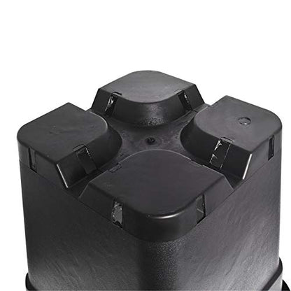 10-Pack 3 Gallon Square Plant Nursery Pot Grow Pots Black Nursery Container - size: 3 Gallon