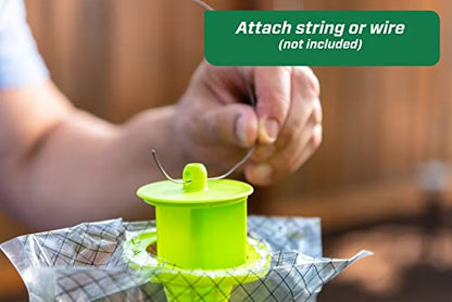 RESCUE! Outdoor Disposable Fly Trap – Hanging Fly Catcher with Attractant Bait, Fly Bag for Patio, Yard, Trash & Farm Areas – Easy-to-Use Outdoor Fly Control - 18 Traps