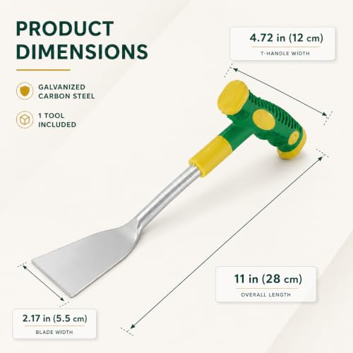 Wrist-Friendly T-Handle Garden Digging Spade Trowel Shovel Weeder Tool 2''