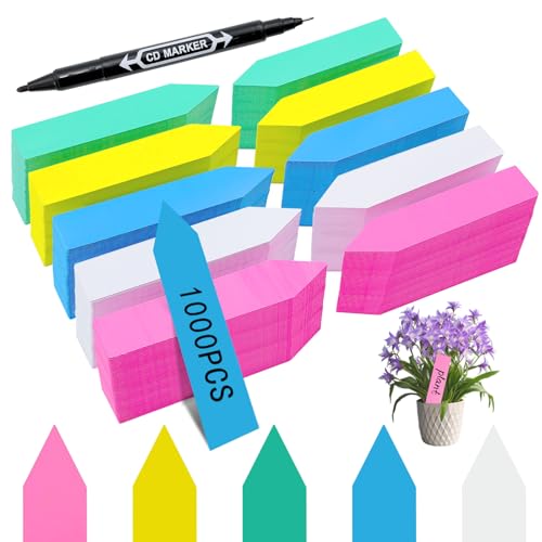 Plant Markers Garden Labels Plastic Plant Labels Name Tags - color: 5 Colors-1000