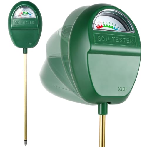 Censinda Soil Moisture Meter, Adjustable Viewing Angles，7" Deep Probe Soil Hygrometer for Plants, No Battery Soil Hygrometer for Indoor Outdoor Garden Potted Plants