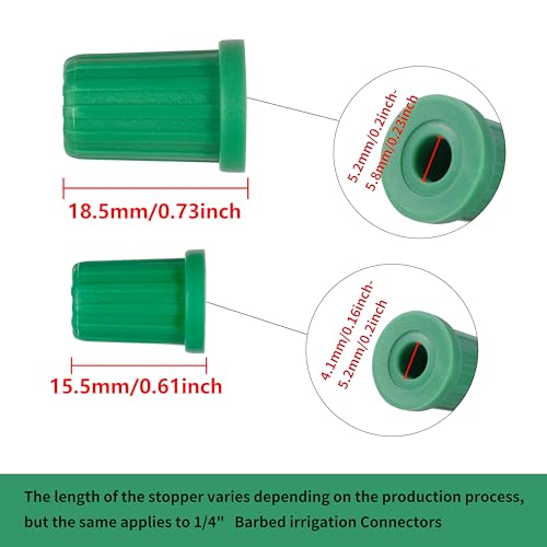 1/4 Barb Connector Plug Cap, Rubber Plug Fitting - size: 1/4 inch Barb Plug Cap