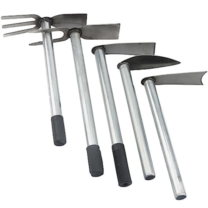 5 PCS Garden Hoe Tool Set, Cultivator Hand Tiller, Digging Hoes - size: Hoes Set 5PCS