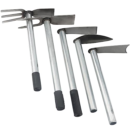 5 PCS Garden Hoe Tool Set, Cultivator Hand Tiller, Digging Hoes - size: Hoes Set 5PCS