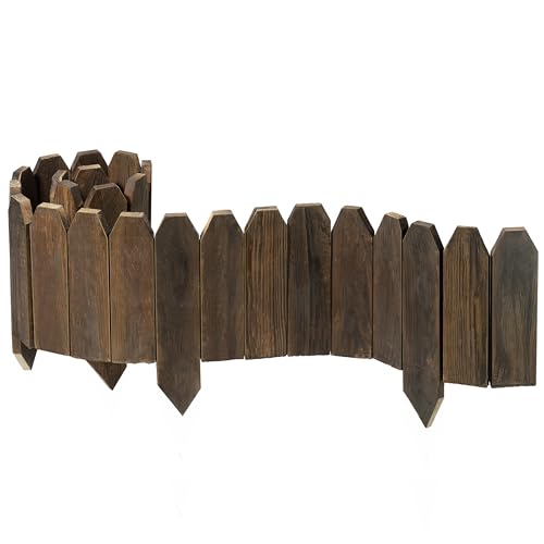 Wood Garden Edging, Flat Panel, 5.9 in H x 4.0 ft L (1 Pack)
