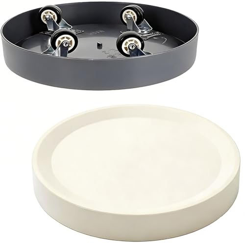 10" Plant Caddy with Hidden Wheels,2-Pack Gray+Light Gray - color: 10 Inch