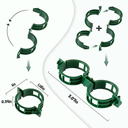 7 Pack Plant Support Stakes with 10 Clips