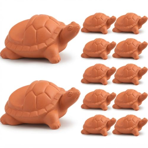 LemonRoad 12 Set Tortoise Pot Feet for Outdoor Planters, Terra Cotta Cement - size: Tortoise