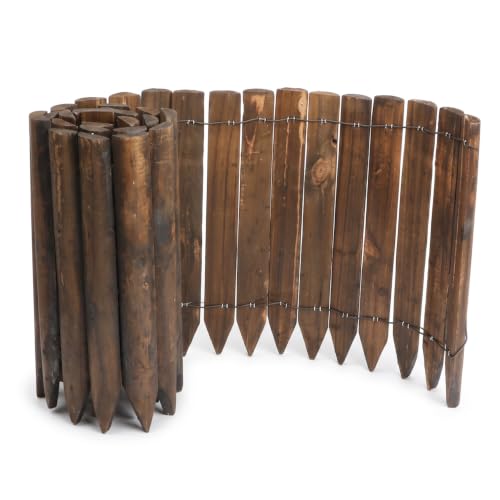 WORTH Wooden Edging for Landscaping, Flexible Garden Lawn Border 8" x 42" - color: 1-Pack 7.9"x42"