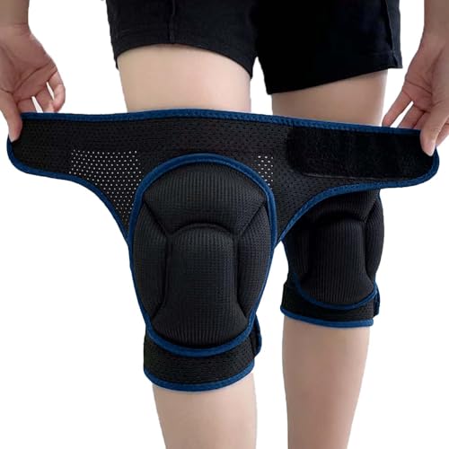 Men Women Soft Knee Pads for Work, Elastic Straps, Breathable, Blue Small - color: Blue, size: Small