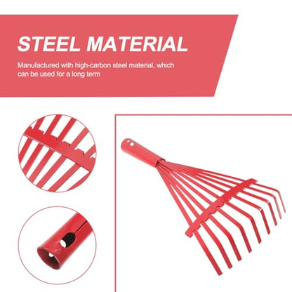 Happyyami Garden Hand Rake Replacement Head 9 Tooth Rake for Fallen Leaves Soil Loosening Weeding and Yard Cleanup 10.43 X 5.11 X 1.18 in
