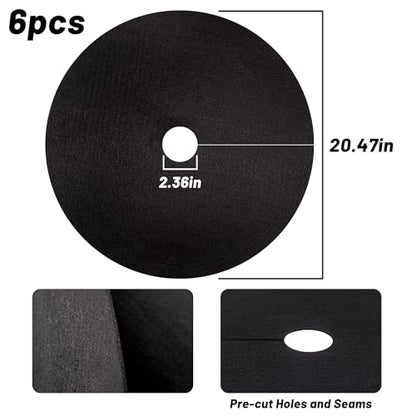 20.5" Non-Woven Tree Mulch Ring 6 Pack, Tree Mulch Used to inhibit Landscape Weed Control Plant Root Protectio - color: Black-6 pack-20.5"