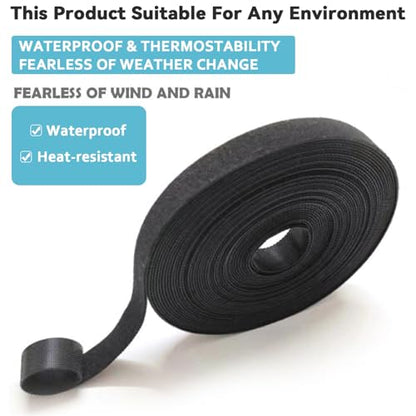Black Garden Tie for Garland,17FT Plant Straps for Effective Growing Reusable Plant Tape,Plant Ties for Branches Climbing Plants Supports for Indoor Outdoor Greenhouse
