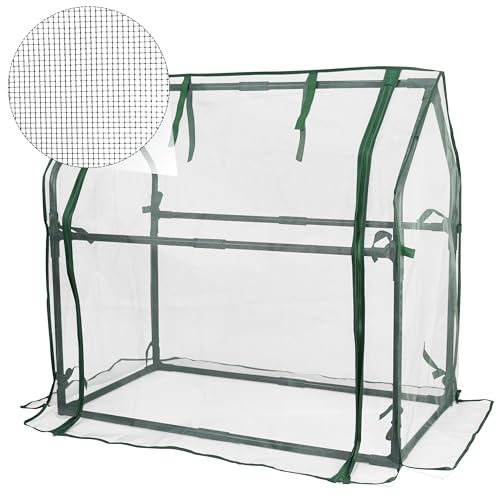 Gardzen Mini Greenhouse with Mesh Cover 36.2"(L) x18.9(W) x33.3(H) - size: 36”(L) x18”(W) x33”(H)