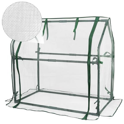 Gardzen Mini Greenhouse with Mesh Cover 36.2"(L) x18.9(W) x33.3(H) - size: 36”(L) x18”(W) x33”(H)
