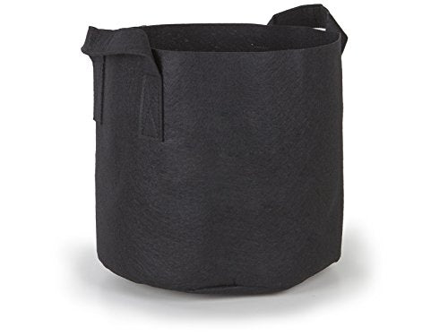 247Garden 5-Pack 7-Gallon Aeration Fabric Pot/Plant Grow Bag w/Handles (260 GSM, Black, 12H x 13D) - color: Black, size: 7 Gallon