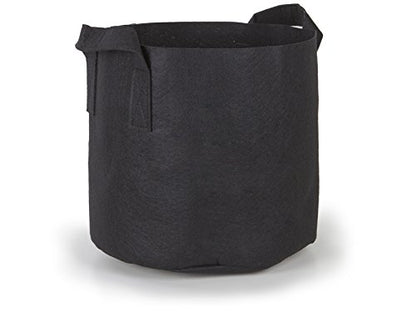 247Garden 5-Pack 7-Gallon Aeration Fabric Pot/Plant Grow Bag w/Handles (260 GSM, Black, 12H x 13D) - color: Black, size: 7 Gallon