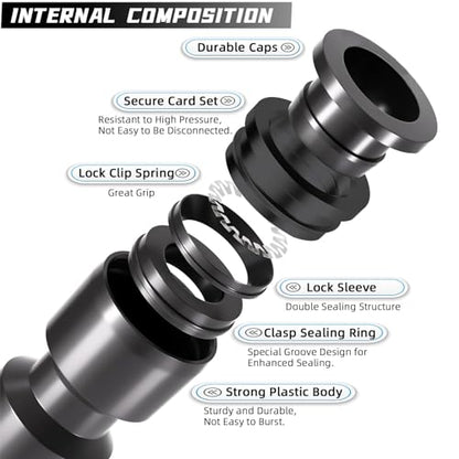 5 Pack Quick Connect 1/4" Drip Irrigation Shut Off Valve, Universal Drip Irrigation Tubing Coupling Valve, Leak Free Connector Locking Fitting for Sprinkler or Drip Irrigation System - size: 5PCS 1/4" Drip Irrigation Shut Off Valve