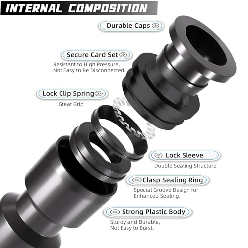 45 Pack Quick Connect 1/4" Drip Tubing Irrigation Fittings Kit Universal 1/4'' Drip Irrigation Tubing Connectors Leak Free Fitting Set Includes 10 Tee 10 Coupling 10 Elbow 10 End Cap 5 Shut Off Valve - size: 45PCS 1/4" Connector Fittings Kit