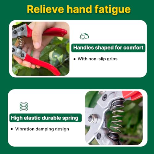 Aluminum Bypass Pruning Shears, SK5 Blade, 1" Capacity