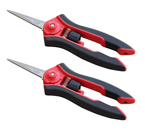 TABOR TOOLS K27A Micro-Tip Pruning Snips, 2-Pack Stainless Steel Garden Scissors & Pruning Shears, Precision Snips for Deadheading, Trimming Herbs, Flowers & Houseplants - style: K27A 2-Pack Micro-Tip Pruners