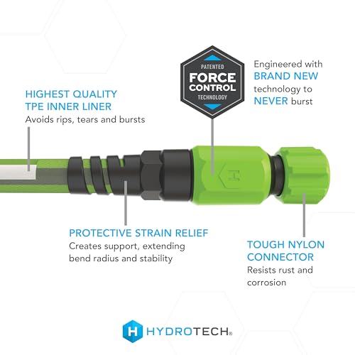 HydroTech FLATJACKET Lightweight Garden Hose 5/8 in x 50 ft, Green - size: 50 Feet