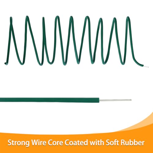 Tenn Well 2Pk 52ft 3.5mm Garden Wire Soft Green for Climbing Plants - color: Green, size: 3.5mm