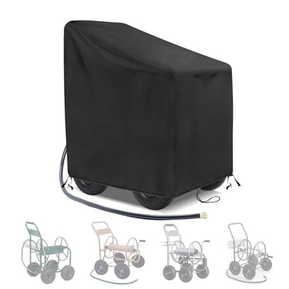 Outdoor Garden Hose Reel Cart Cover Waterproof-37.8x23.6x36in - size: 37.8"L x23.6"Wx 36"H