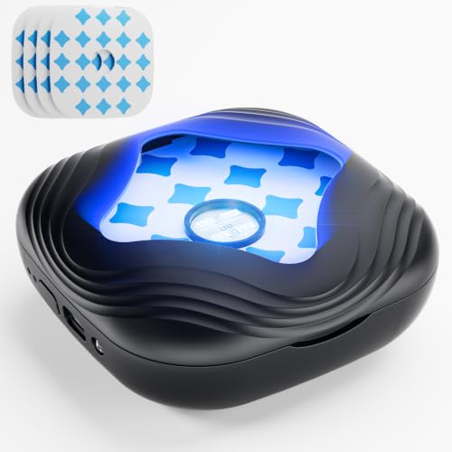Flying Trap Insect, 2 in 1 Portable Fruit Fly Trap 4000 mAh, 1 Trap Black and 4 Glue Cards, Fruit Fly Traps for Gnat, Moth, Mosquito, Suitable for Home, Outside,Patio,Backyard,Camping - color: Black, size: 1 Device 4 Glue Cards