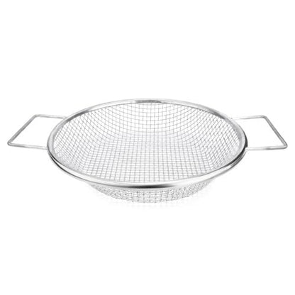 Round Soil Sifter (1/4-inch Mesh) Stainless Steel with Handle