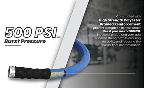 AG-LITE BSAL3406 3/4" x 06' Hot/Cold Water Rubber Garden Hose, 100% Rubber, Ultra-Light, Super Strong, 500 PSI, 50F to 190F Degrees, High Strength Polyester Braided - size: 3/4" x 6'
