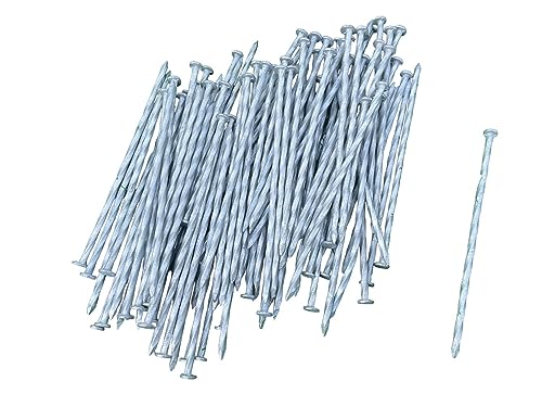 Sandbaggy 6 Inch Galvanized Artificial Turf Stakes - Spiral Landscape Nails - Ground Spikes/Pins for Synthetic Grass, Lawn, Edging, Weed Barrier Fabric, Garden (Steel (7 Gauge), 6000)