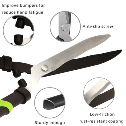YRTSH Loppers Hedge Clippers & Pruners Combo Set 3-Piece Hedge Shears